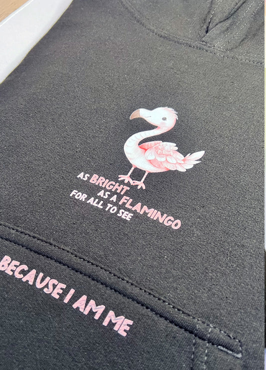 Because I Am Me: Bright as a Flamingo Hoodie